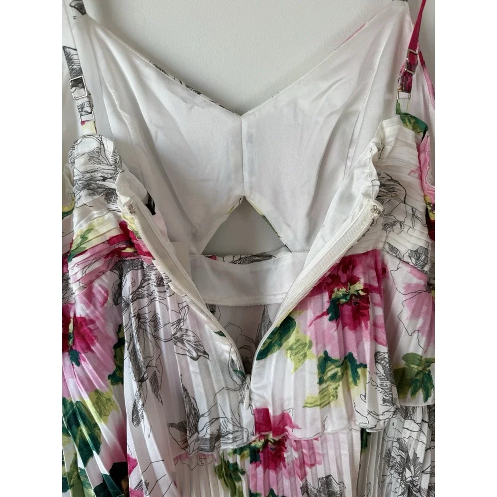 Abercrombie & Fitch Giselle Dress‎ XLP Petite  Pleated Tiered Maxi Floral NWT